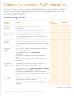 Champion Checklist