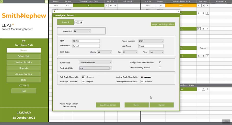 LEAF PM registration page